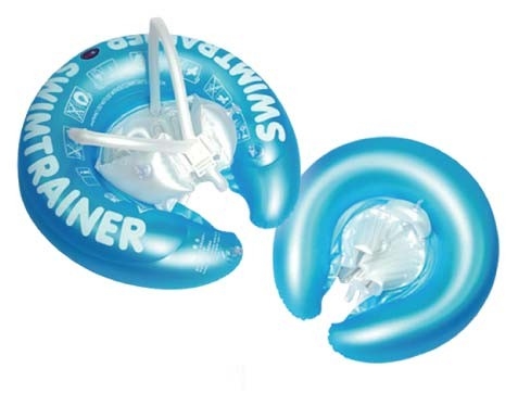 0.28mm PVC Durable Blue Inflatable Swimming Rings Comfortable For Babies