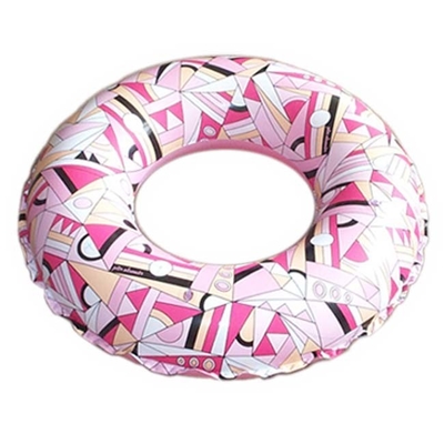 48 Inch PVC Inflatable Swim Rings Fashin Printed For Beach