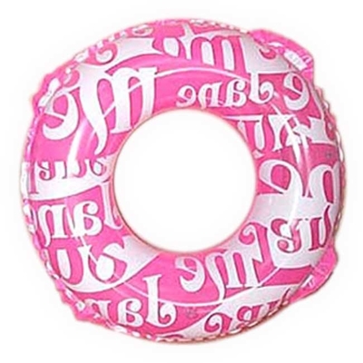 48 Inch PVC Inflatable Swim Rings Fashin Printed For Beach