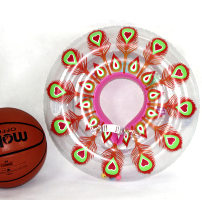 Baby Inflatable Swimming Rings / Tubes For Children With Neon Colors 50cm