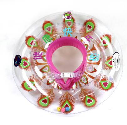 Baby Inflatable Swimming Rings / Tubes For Children With Neon Colors 50cm