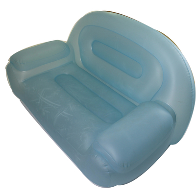 Grey 0.3mm PVC Comfortable Inflatable Sofa Chair Flocked For Adult