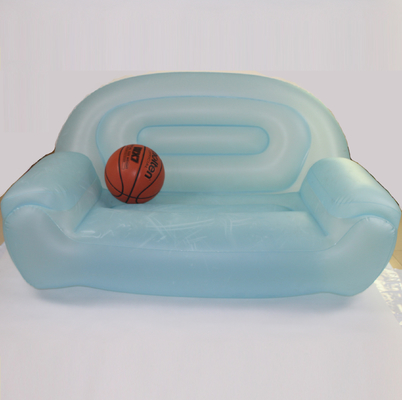Grey 0.3mm PVC Comfortable Inflatable Sofa Chair Flocked For Adult