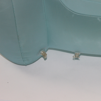 Grey 0.3mm PVC Comfortable Inflatable Sofa Chair Flocked For Adult