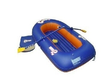 Blue Double PVC Inflatable Boat With Customized Logo For Drifting EN71 ASTM