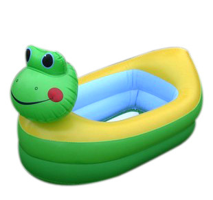 0.25mm PVC Inflatable Water Toys Of Yellow Duck For Toddler To Swim