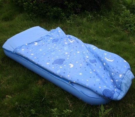 Non-Phthalate PVC Inflatable Air Beds Red Portable For One Person