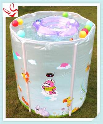 Comfortable Baby Inflatable Swimming Pools White For Outdoor Use