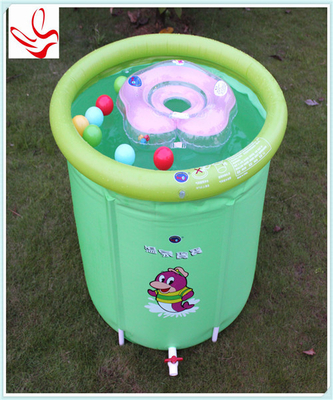 Barrel Shape Small Inflatable Baby Swimming Pools Phathalate Free
