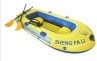 Portable 3 Person 0.45mm PVC Inflatable Boat With Paddle On Lake