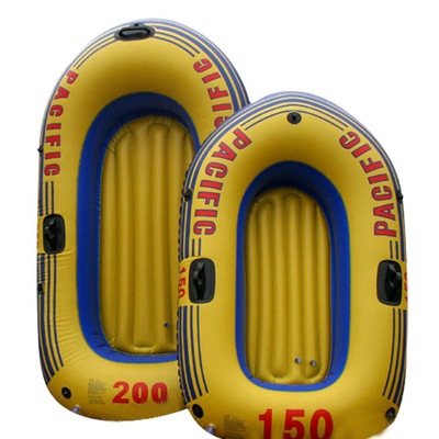 Environmental Friendly PVC Inflatable Boats Orange For 2 Person 92 x 53cm