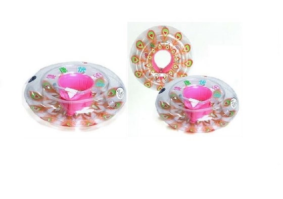 Baby Inflatable Swimming Rings / Tubes For Children With Neon Colors 50cm