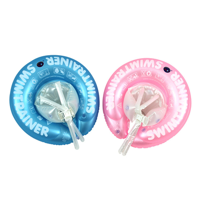 0.28mm PVC Durable Blue Inflatable Swimming Rings Comfortable For Babies