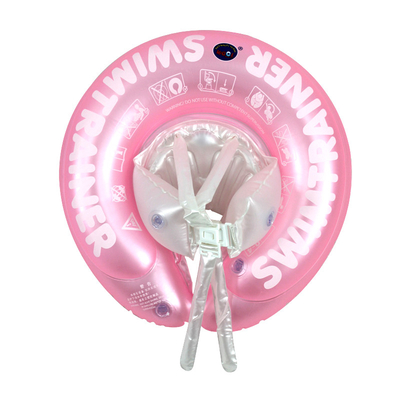 0.28mm PVC Durable Blue Inflatable Swimming Rings Comfortable For Babies
