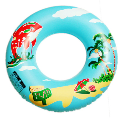 Cartoon Printed Inflatable Swim Rings For Baby / Children PVC Pool Floats