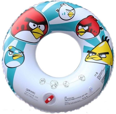 Cartoon Printed Inflatable Swim Rings For Baby / Children PVC Pool Floats