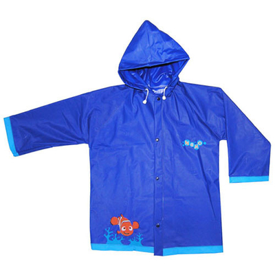 25” Kids Hooded PVC Rain Coats Eco-friendly For Promotion