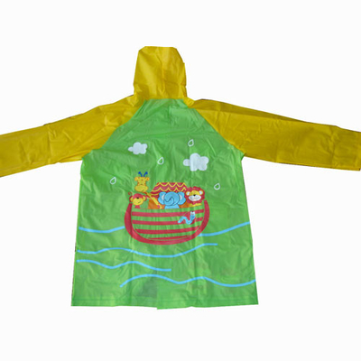 Light Weight Kids Pvc Rain Coats Carntoon Waterproof