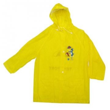 Light Weight Kids Pvc Rain Coats Carntoon Waterproof