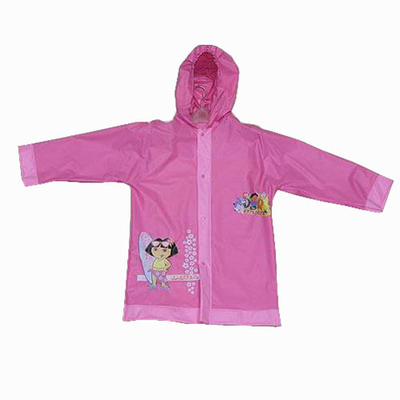 Light Weight Kids Pvc Rain Coats Carntoon Waterproof