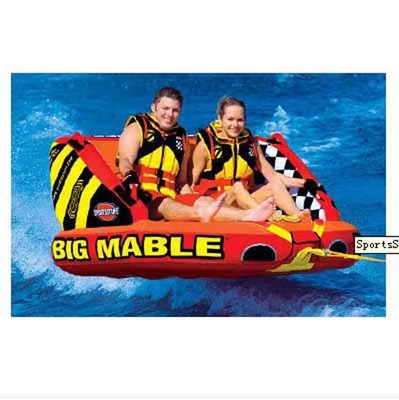 Double Seats Pvc Water Towable Tube With Nylon Cover For Drifting