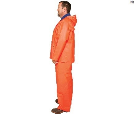 43”Mens PVC Rain Coats Suit Waterproof With Orange Color