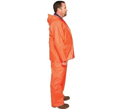 43”Mens PVC Rain Coats Suit Waterproof With Orange Color