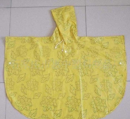 Shiny Hooded PVC Rain Coats For Girls , Custom Pvc Rain Poncho