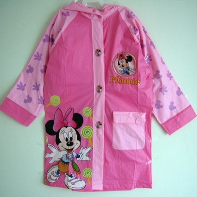 Kind-PVC-Regenmantel-Mickey Mouse-Druck umweltfreundlich