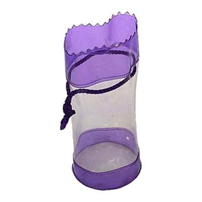 Kundenspezifische purpurrote klare PVC-Taschen mit Zugschnur für das kosmetische Verpacken